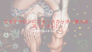 エステサロンにフォースカッター導入はアリ？ナシ？痩身効果はあるの？