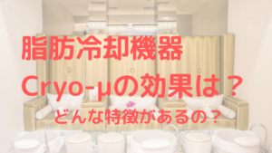 脂肪冷却機器 Cryo-μは効果ある？