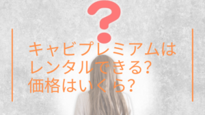 キャビプレミアムはレンタルできる？価格はいくら？