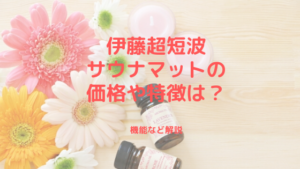 伊藤超短波サウナマットの価格や特徴は？機能など解説