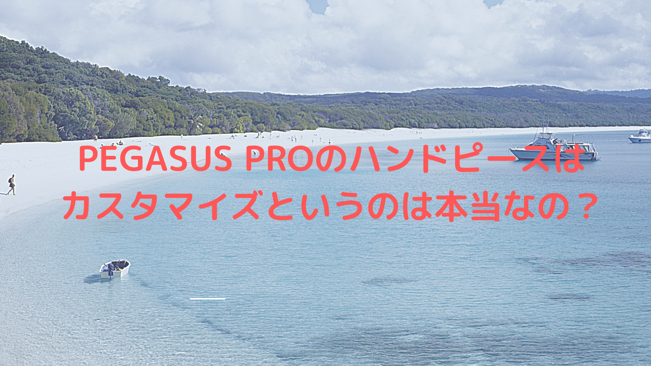PEGASUS PROのハンドピースはカスタマイズというのは本当なのか？