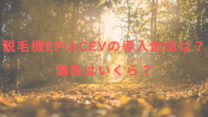 脱毛機epiAceVの導入価値は？価格はいくら？