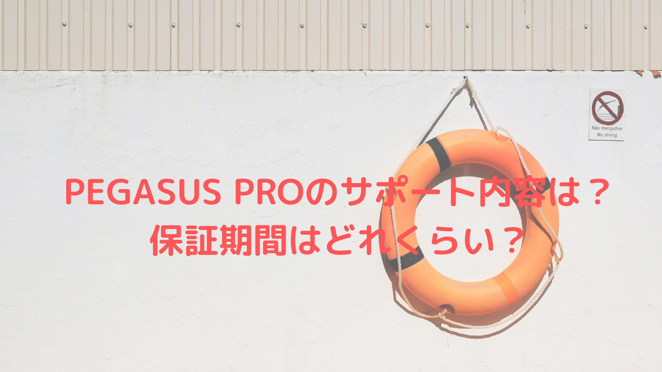 PEGASUS PROのサポート内容は？保証期間はどれくらい？
