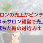 サロンの売上がピンチ！エステサロン経営で売上が落ちた時の対処法は？