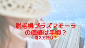 脱毛機プラズマモーラの価格は手頃？導入方法は？
