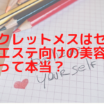 シークレットメスはセルフエステ向けの美容機器って本当？